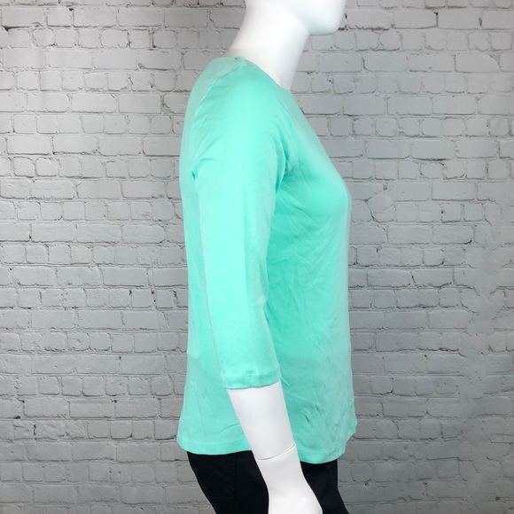 0X 2X Charter Club Aqua Boatneck Top Plus Size - Picture 4 of 6